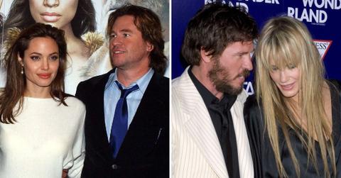 Split photo of Angelina Jolie and Val Kilmer, Val Kilmer and Daryl Hannah