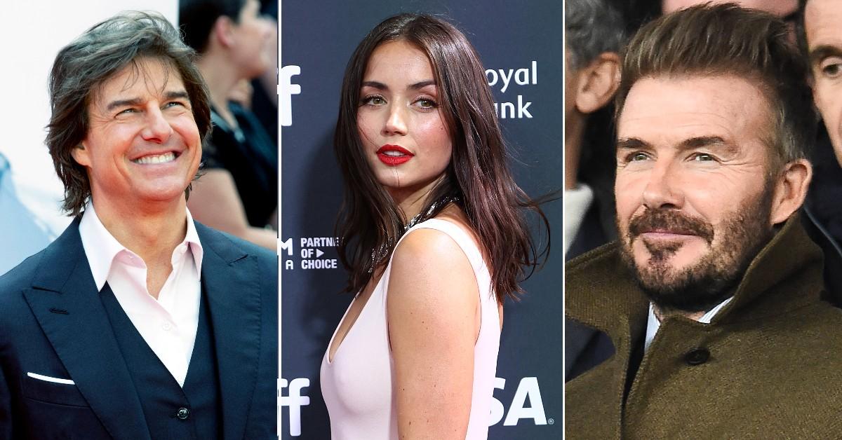 Composite photo of Tom Cruise, Ana de Armas, David Beckham