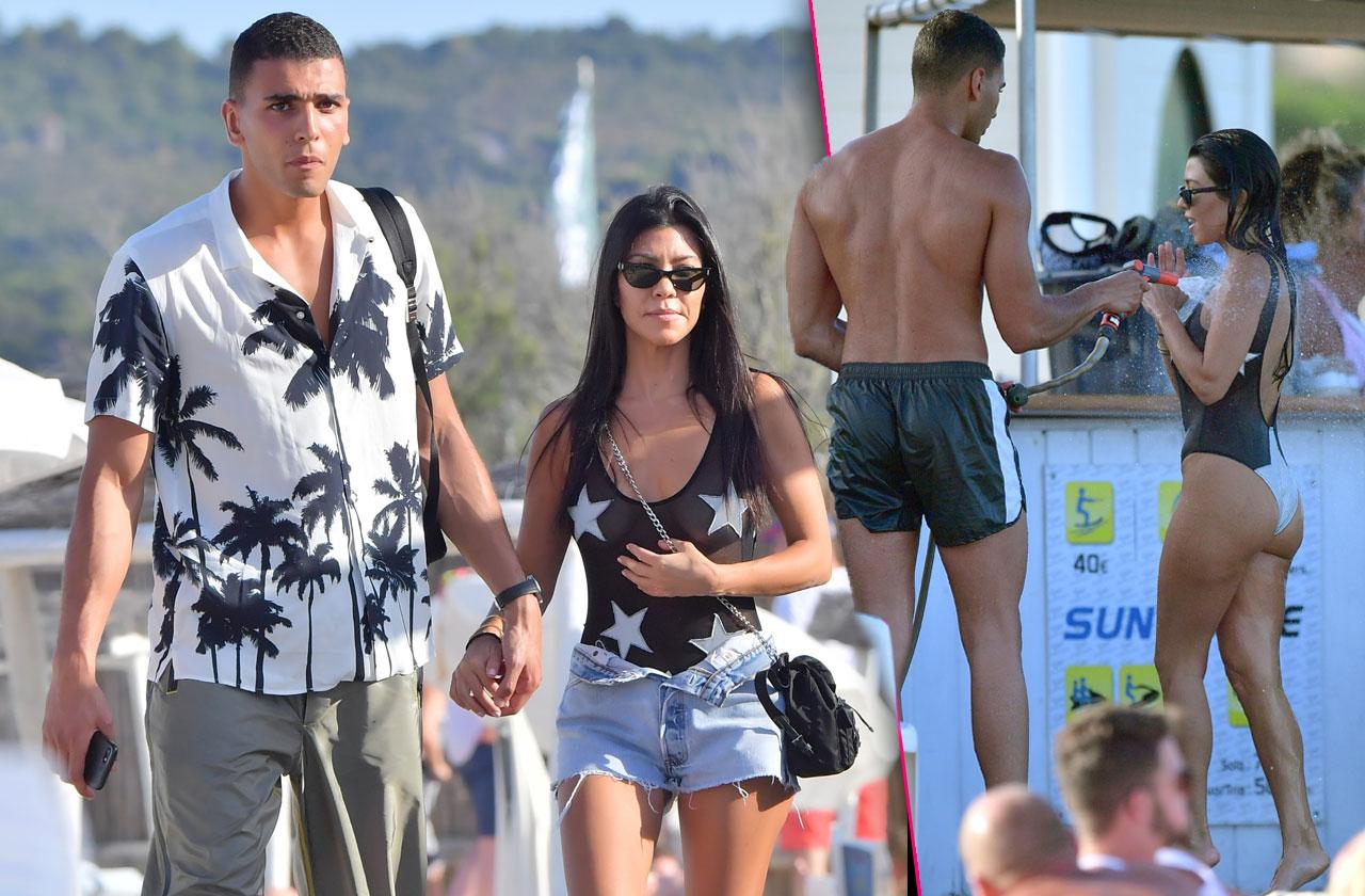 Kourtney kardashian wet swimsuit younes bendjima