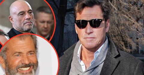 Split photos of Mel Gibson, Joe Rogan and Ron Duguay