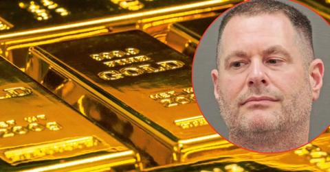 picture of David rush and gold bars