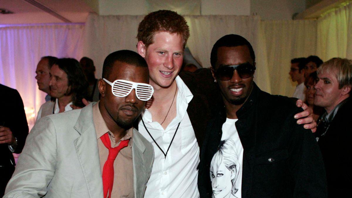 Photo of Prince Harry's with Kanye West and Sean 'Diddy' Combs