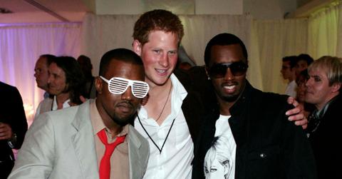 Photo of Prince Harry's with Kanye West and Sean 'Diddy' Combs