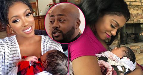 Porsha Williams Happy wth Baby Inset of Dennis Looking Upset