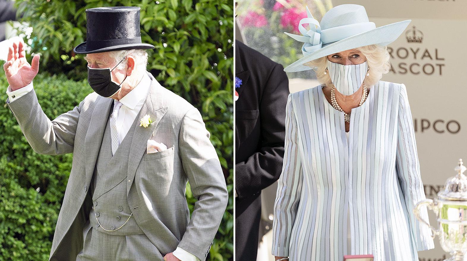 prince charles camilla royal ascot photos harry meghan markle princess diana statue unveiling r