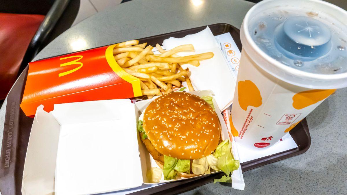Photo of a McDonald's burger meal