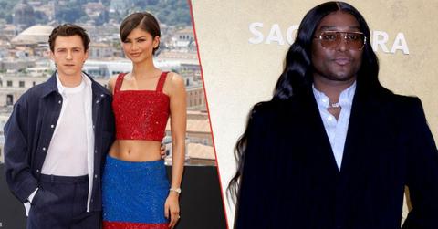 Split photos of Tom Holland, Zendaya and Law Roach