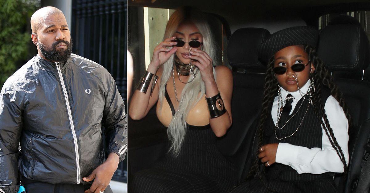 kanye west kim kardashian clash north inappropriate wardrobe
