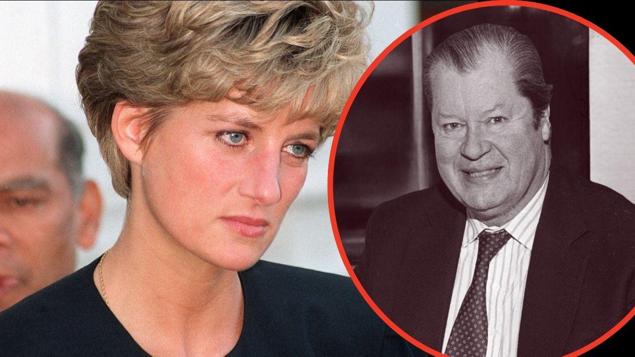 Split photo of Princess Diana and Earl Spencer 