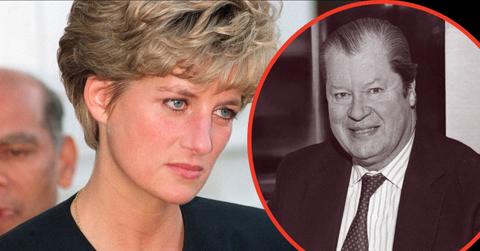 Split photo of Princess Diana and Earl Spencer
