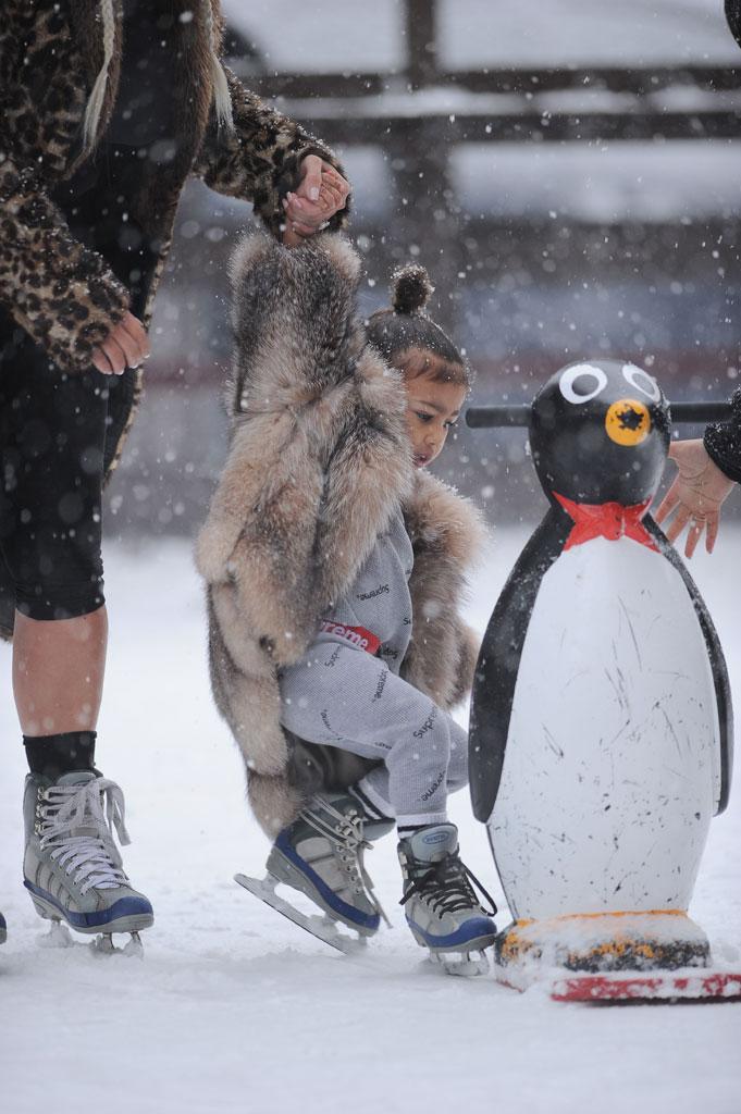 Kim Kardashian North West Ice Skating