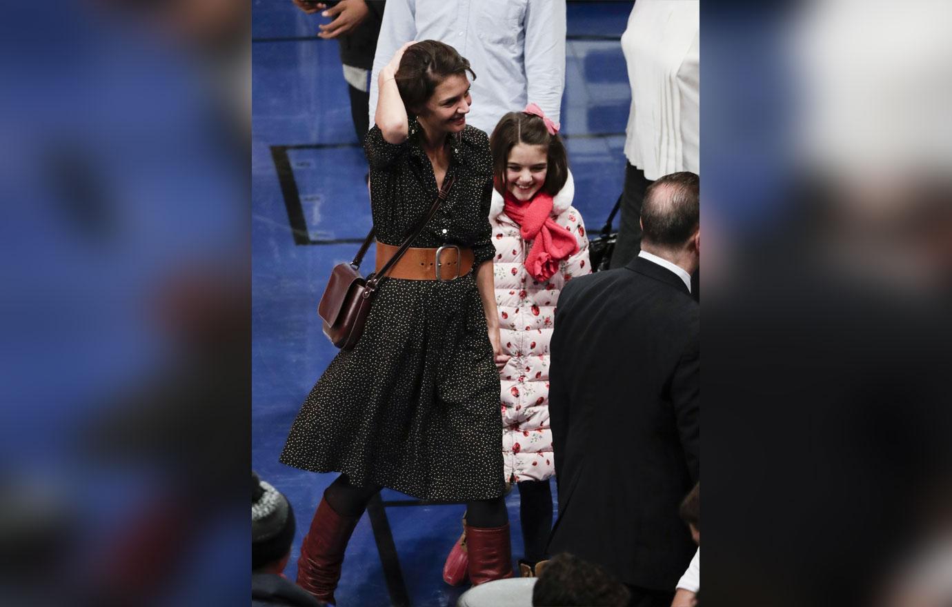 Katie Holmes Suri Cruise Basketball Game Amid Jamie Foxx Romance