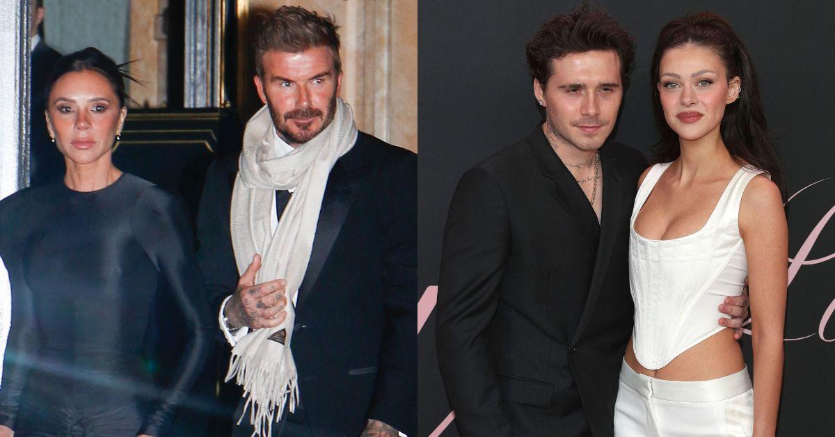 Photo of Victoria Beckham and David Beckham, Brooklyn Beckham and Nicola Petz