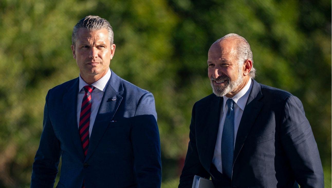 Picture of Pete Hegseth and Howard Lutnick