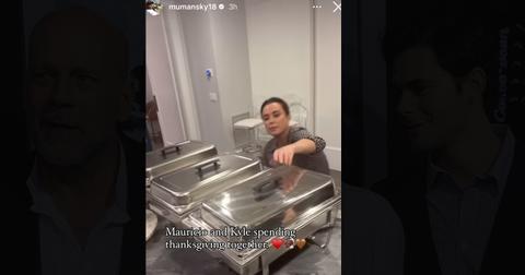 kyle richards annoyed mauricio umansky thanksgiving video