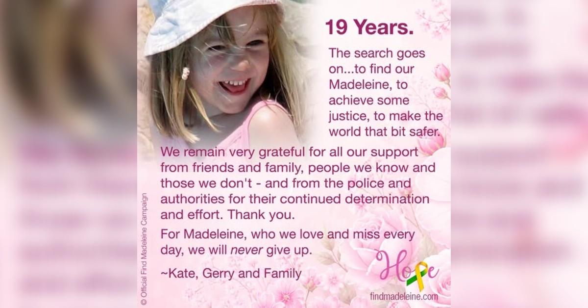 The McCanns held a prayer vigil for Madeleine in 2026.