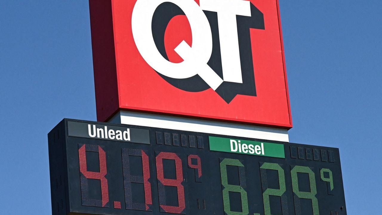 A photo of gas prices in the United States