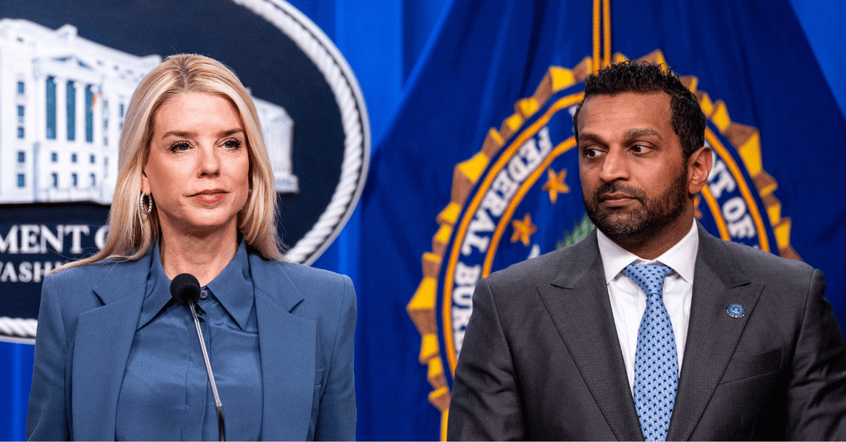 Photo of Pam Bondi and Kash Patel