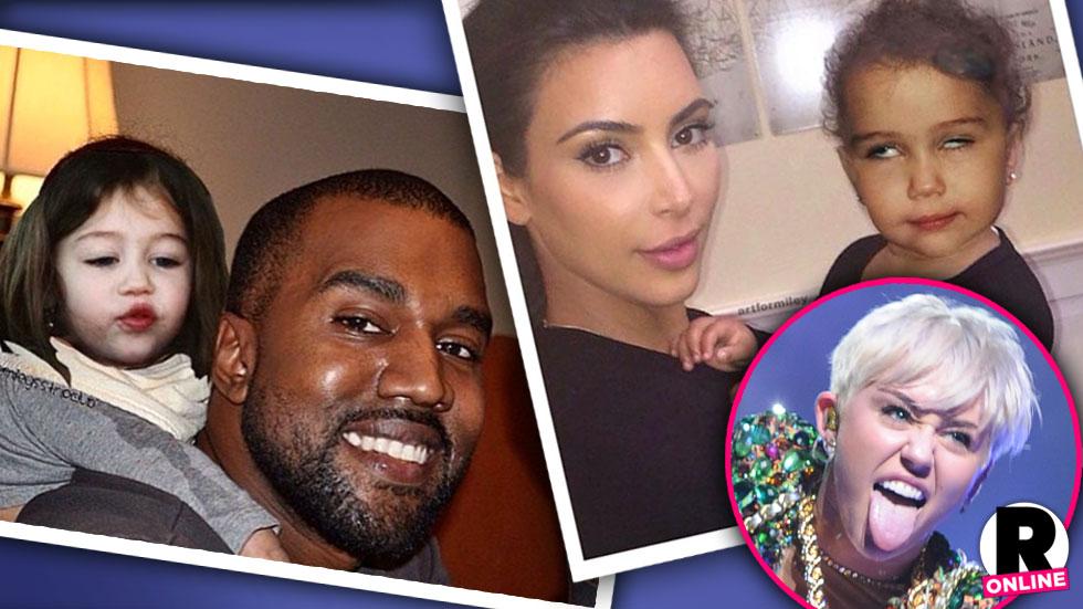 Miley Cyrus Posts Photoshopped Instragram Pics Of North West
