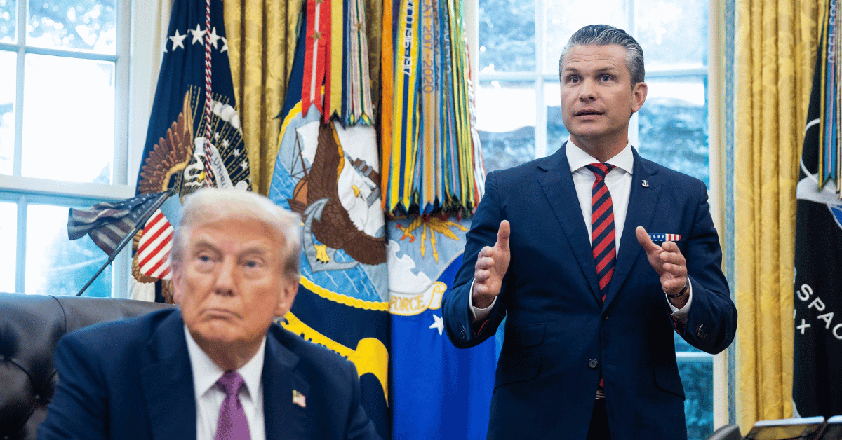 Photo of Donald Trump and Pete Hegseth
