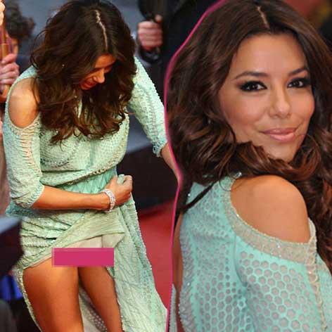 Pantyless in Cannes! Eva Longoria Has Embarrassing Wardrobe Malfunction