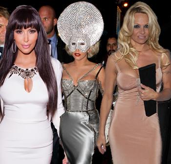 //kim kardashian lady gaga pamela anderson best worst wacky nye