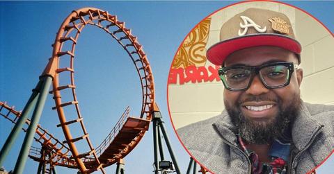 Split image of roller coaster and Hassan Jihad Ibn Kariem
