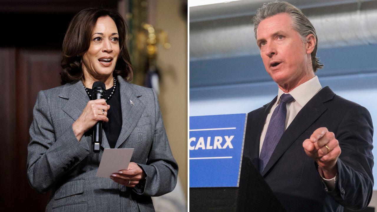 Photo of Kamala Harris, Gavin Newsom