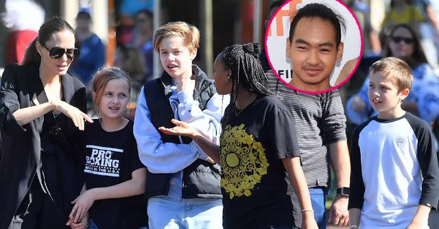 Angelina Jolie Takes Kids To Disneyland After Maddox College