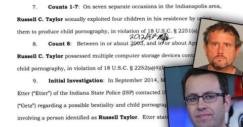 //jared fogle best friend child pornography charges pp