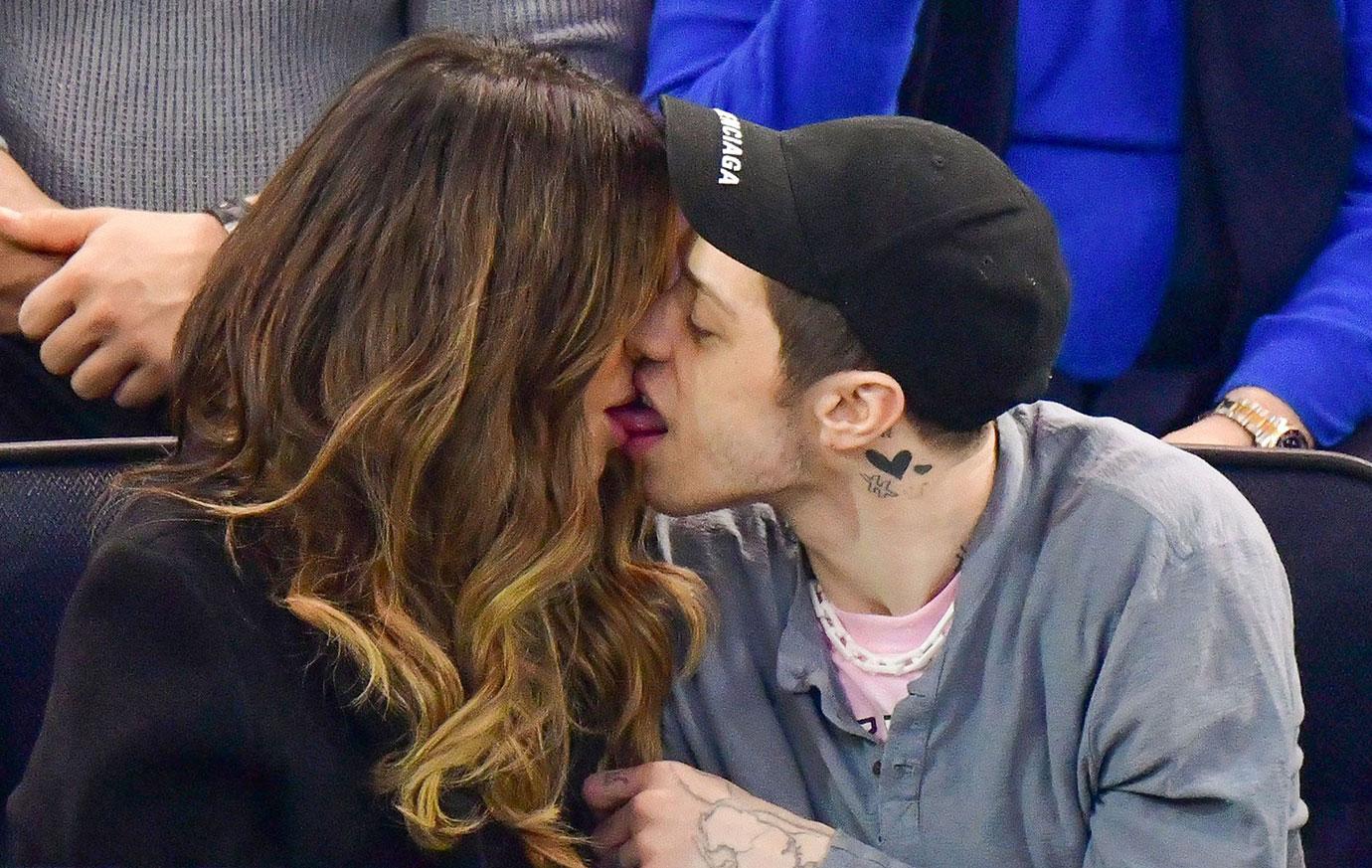 Pete Davidson Kate Beckinsale Kissing PDA Rangers Game