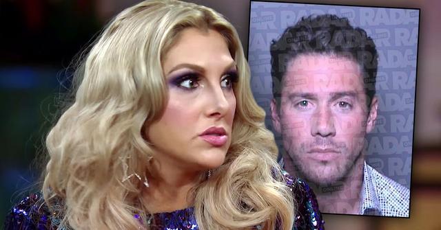 Gina Kirschenheiter Looking Scared Wearing Sparkley Dress Inset Mugshot Of Husband Matt