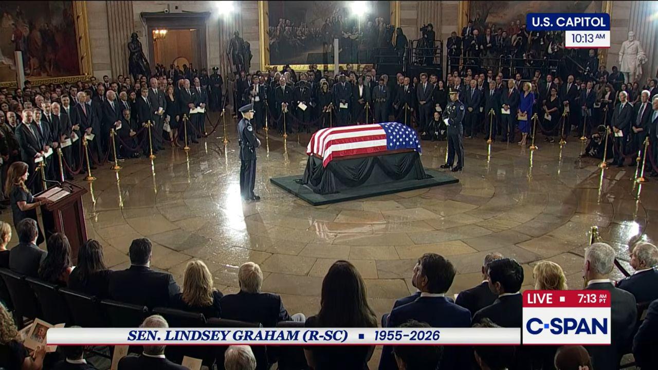 Graham was honored at a special ceremony in the Capitol before his funeral.