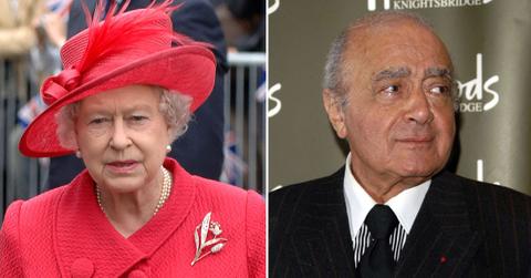 Composite photo of Queen Elizabeth II and Mohamed Al-Fayed.