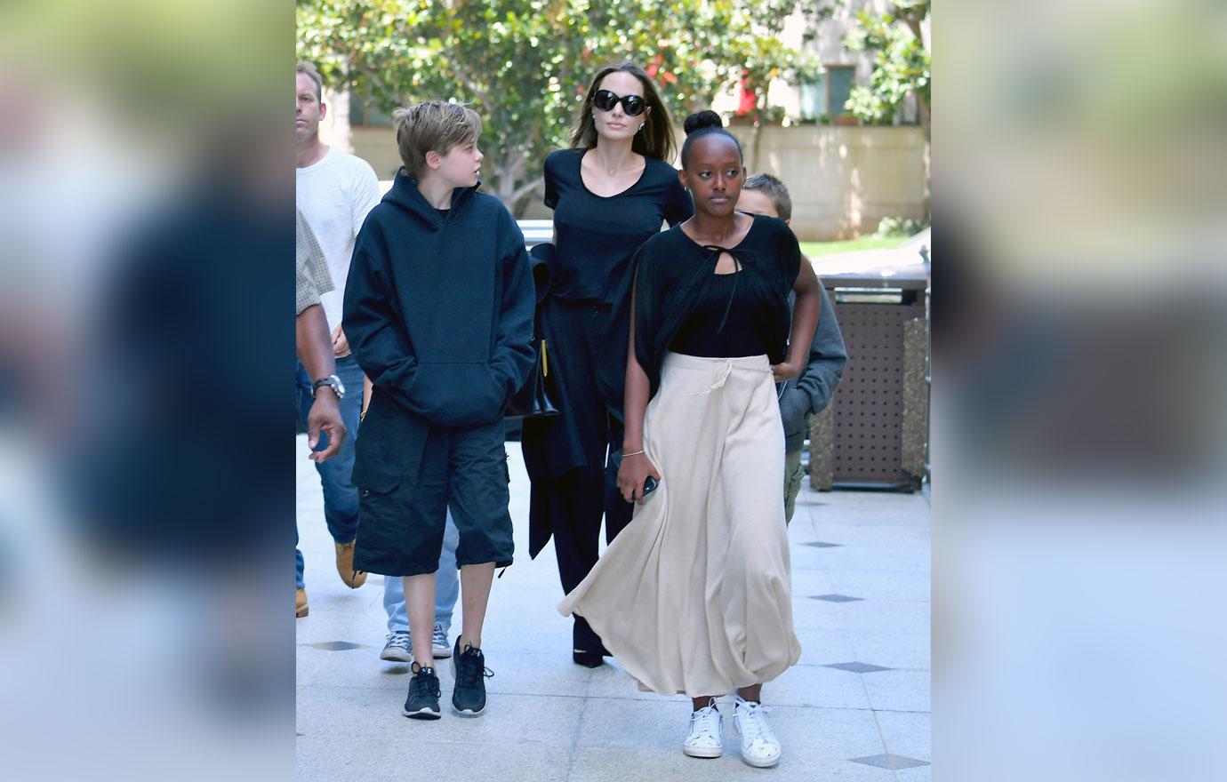 Angelina Jolie kids movies Los Angeles amid Brad Pitt custody battle