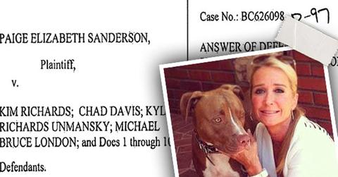 //kim richards lawsuit dog pit bull bite attack coverup pp