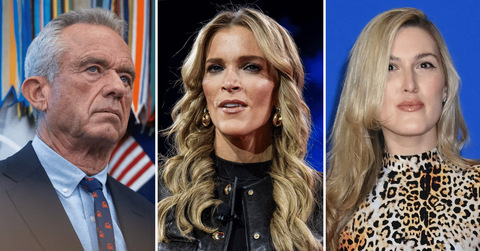Split photo of Robert F. Kennedy Jr., Megyn Kelly, Olivia Nuzzi