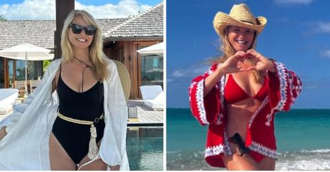 Split photos of Christie Binkley