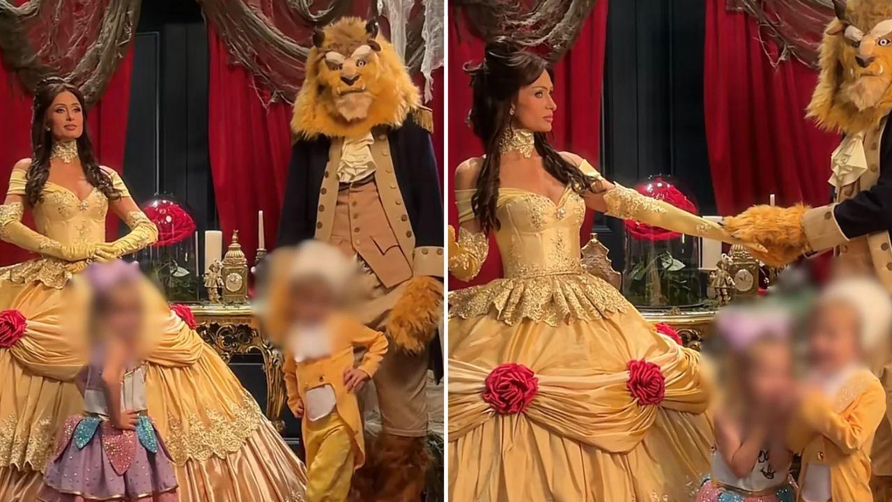Paris Hilton Faces Backlash Over ‘Beauty and the Beast’ Family Halloween Costumes