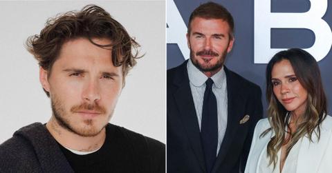 Picture of Brooklyn Beckham, David Beckham and Victoria Beckham