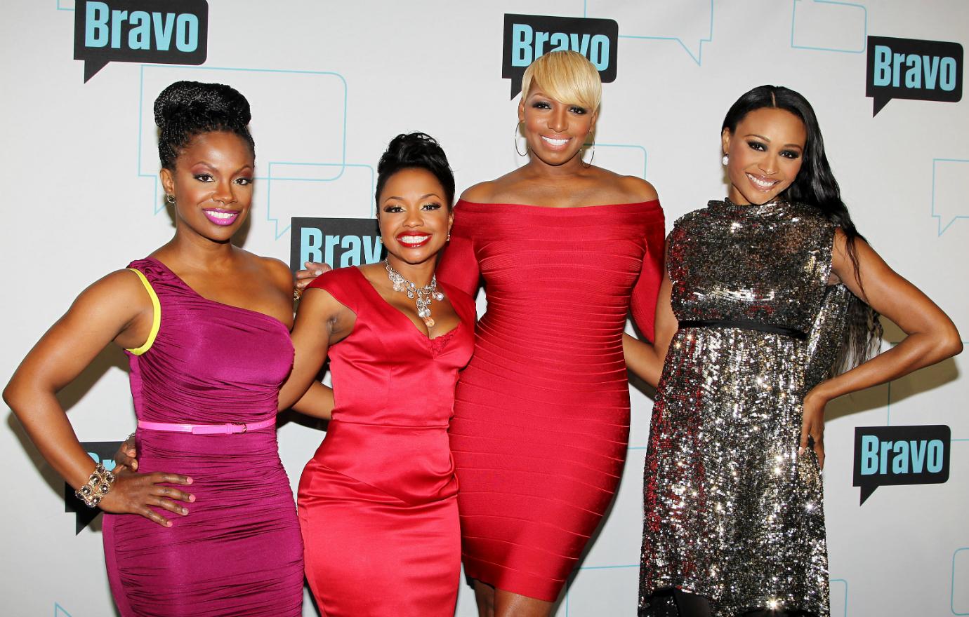 Kandi Burruss, Phaedra Parks, NeNe Leakes and Cynthia Bailey at the Bravo Upfront Event.