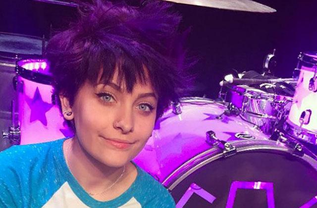 //paris jackson dyes hair puple prince tribute pp