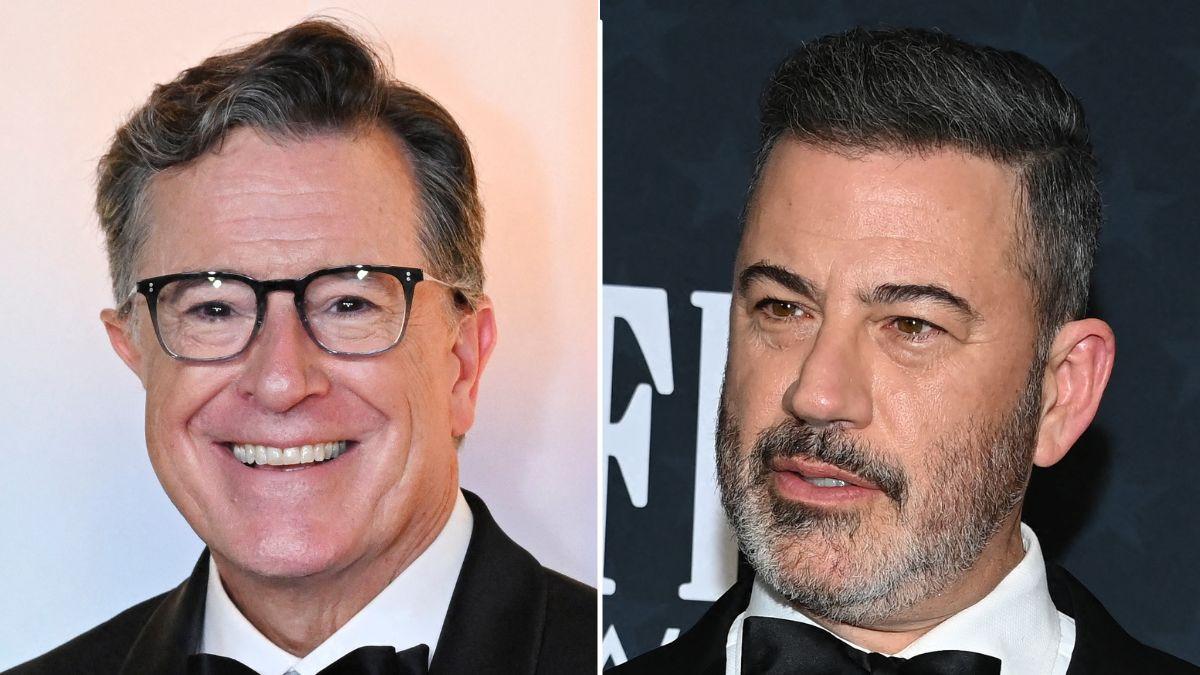 picture of Stephen Colbert and Jimmy Kimmel