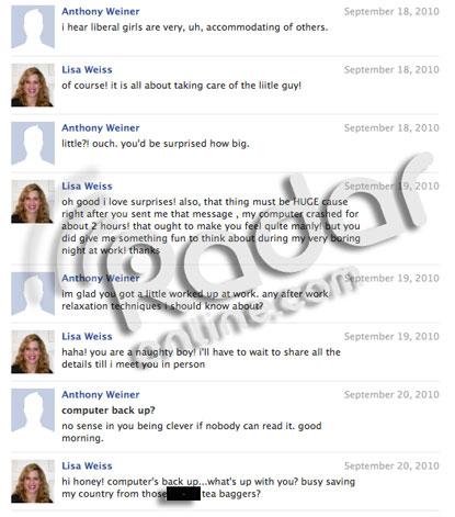 See All Of Anthony Weiner’s Explicit Facebook Messages