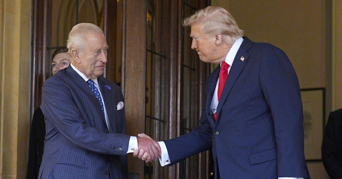 Photo of King Chales and Donald Trump