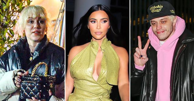 miley cyrus seen first time since kim kardashian cut her as a friend pete davidson r