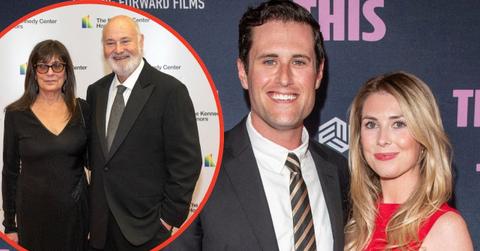 Split photos of Rob, Michele Reiner,Jake Reiner and Maria Gilfillan
