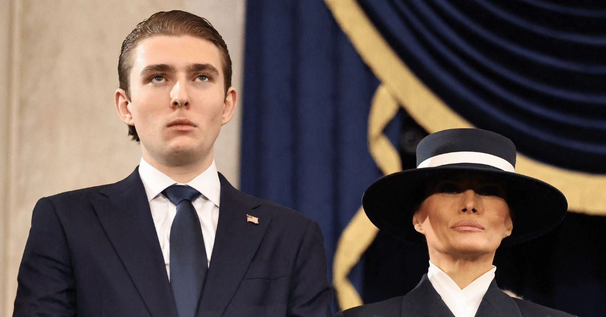 Photo of Barron and Melania Trump