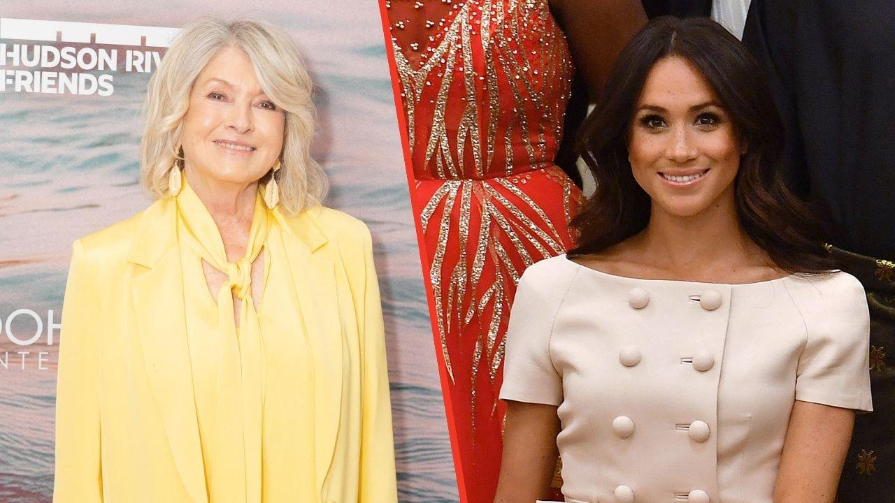 Split photo of Martha Stewart and Meghann Markle