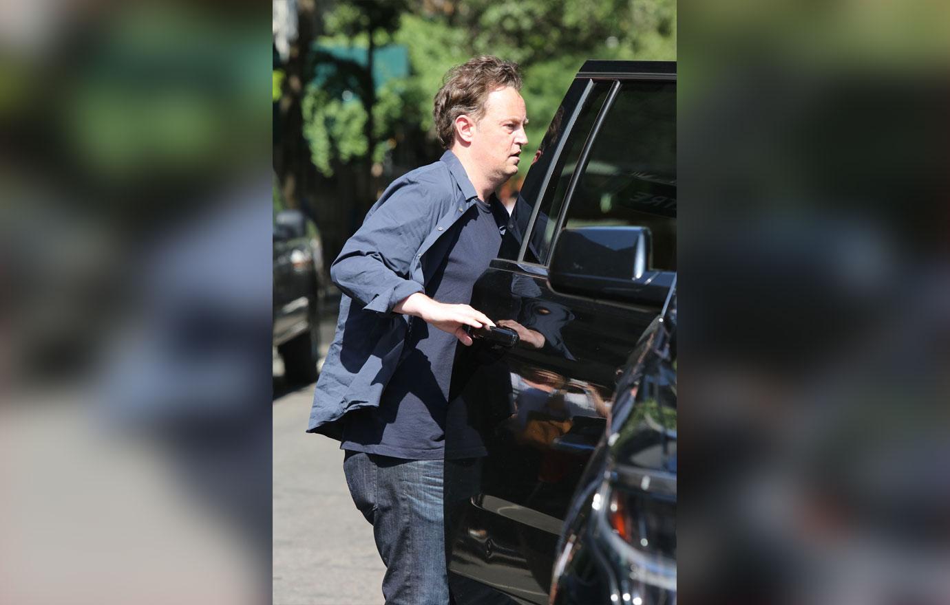 Matthew Perry Looks Disheveled Leaves Play In NY